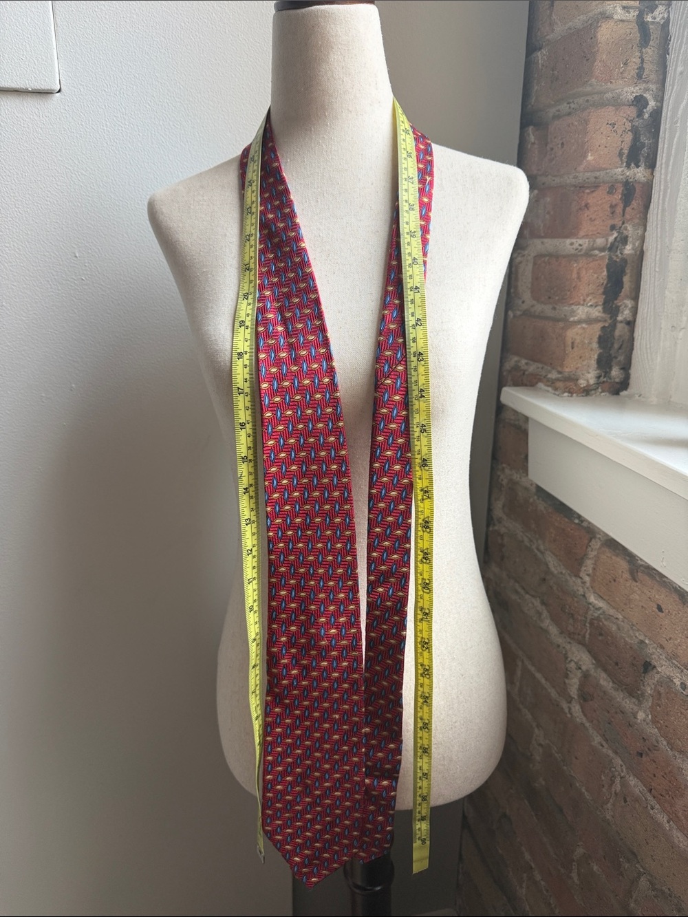 Jos. A. Bank Red Geometric Pattern Men’s Tie